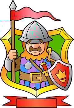medieval knight logo vector