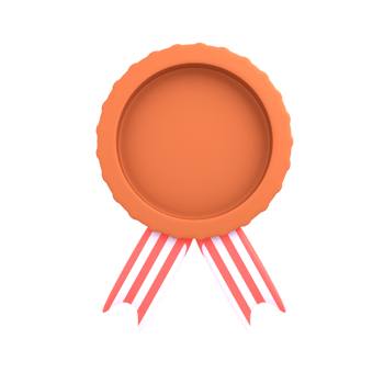 3d icon bronze medal png