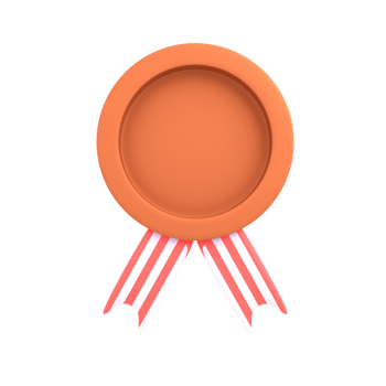 3d icon business, bronze medal png