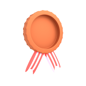 3d icon bronze medal png