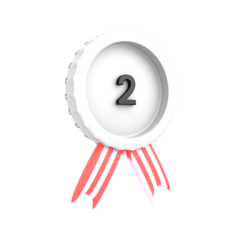 3d icon silver medal png