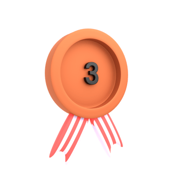 3d icon business, bronze medal png