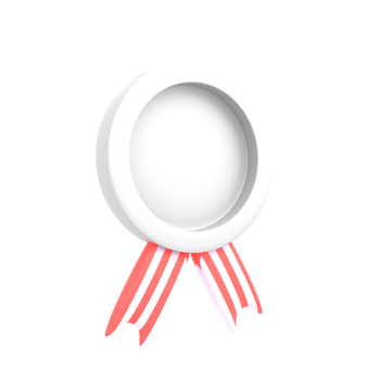 3d icon business, silver medal png