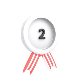 3d icon business, silver medal png
