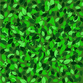 Background with green leaves. Vector illustration