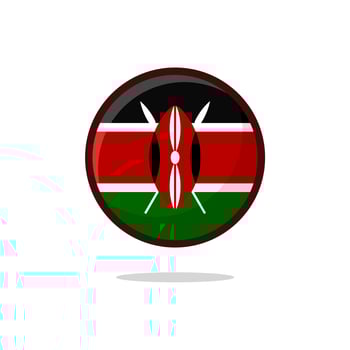 Kenya Flag Icon vector