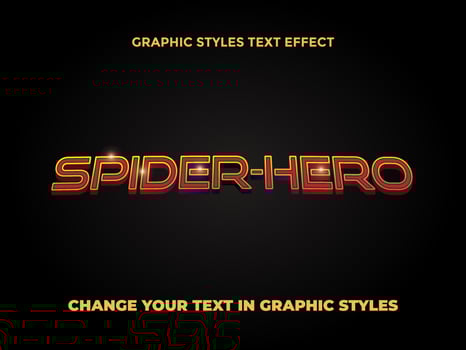 SPIDER SUPERHERO LOGO GRAPHIC STYLES TEXT EFFECT vector