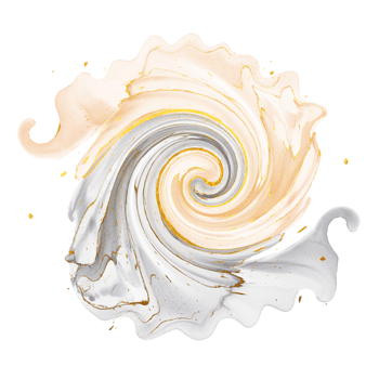 Natural luxury abstract fluid art painting in alcohol ink technique. Tender and dreamy wallpaper. Mixture of colors creating transparent waves and golden swirls. For posters, other printed materials png