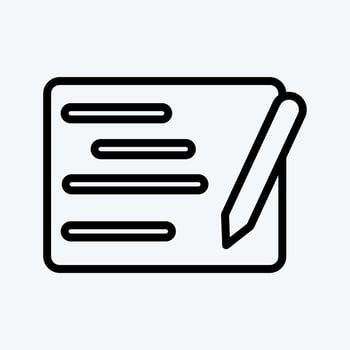 Icon Writing. suitable for education symbol. line style. simple design editable. design template vector. simple illustration vector