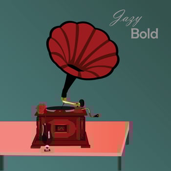 Classy Red Gramophone vector