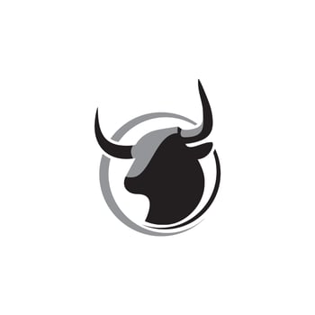 Bull Logo Template, Cow Farm And Cattle Icon vector