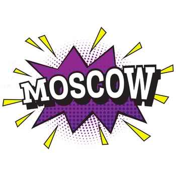 Moscow. Comic Text in Pop Art Style. vector
