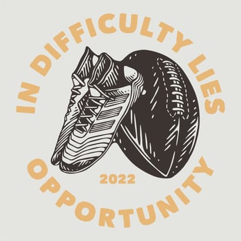 vintage slogan typography in difficulty lies opportunity for t shirt design vector