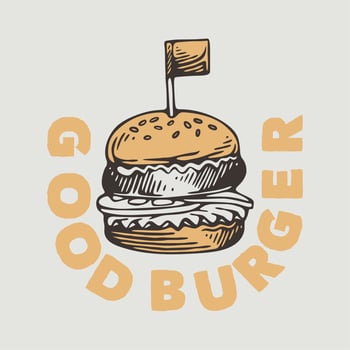 vintage slogan typography good burger for t shirt design vector