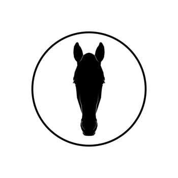 Horse Head Silhouette for Logo, Icon-Symbol, Pictogram or Graphic Design Element. Vector Illustration