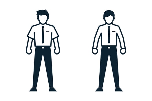 People, Man, Fashion, Clothing icons with White Background vector