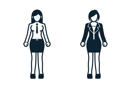 People, Women, Fashion, Clothing icons with White Background vector