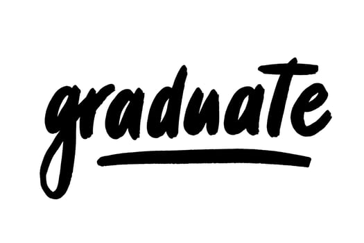 Graduate - lettering inscription. Graduation Class of 2022 2023, party invitation, poster, banner, lettering design. vector