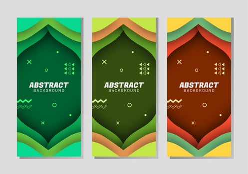 Colorful abstract fluid geometric gradient background vector