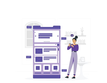 Flat design of ui ux design concept vector