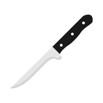 boning knife flat design vector illustration
