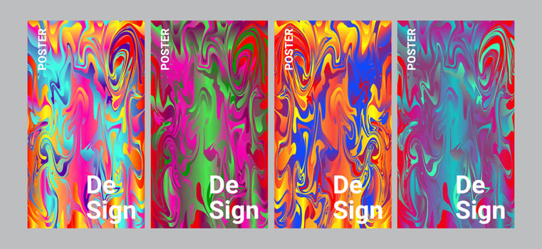 liquid marble cover and poster design template for layout, social media and magazine vector