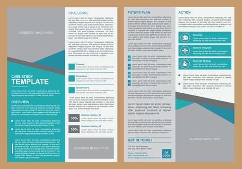 Case Study Newsletter For Business vector