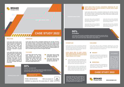 Case Study Newsletter For Business vector