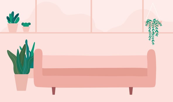 Living room in house vector