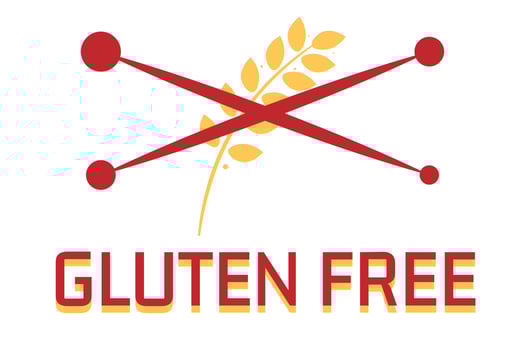 Gluten free icon with grain or wheat symbol. Food allergy label or logo. Vector illustration.