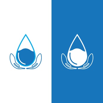 Water drop logo template vector