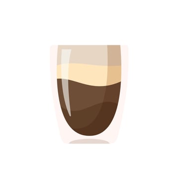 Hot coffee mug vector. Popular drink menu in the cafe For drinking to wake up in the morning vector