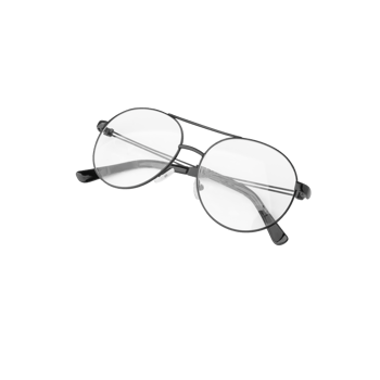 Glasses cutout, Png file