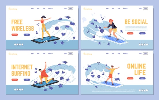 Internet connection, online surfing, web browsing vector