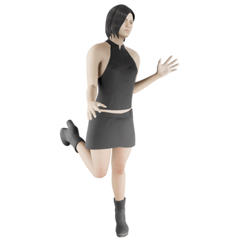 female model happy avatar female model human character 3d illustration png