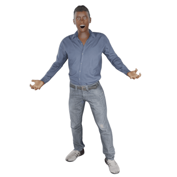 happy man model avatar man model human character 3d illustration png