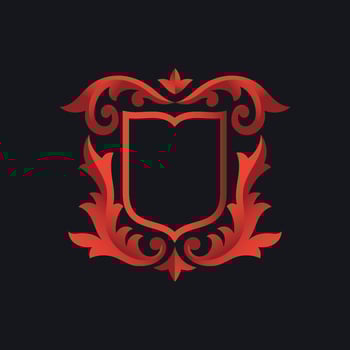 simple modern ornament heraldic shield medieval knight vector