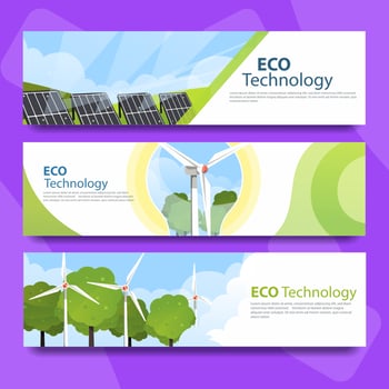 Future Green Eco Nature Technology Banner vector