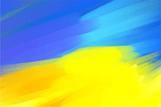 Blue yellow background. Ukrainian flag. Smears of paint on canvas, a bright background for a banner in patriotic colors vector