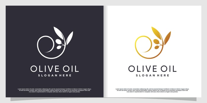 Olive logo with modern creative element Premium Vector part 3
