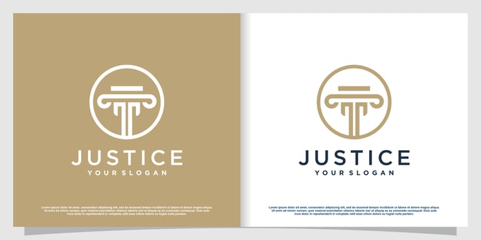 Lawyer logo with creative element style Premium Vector part 3