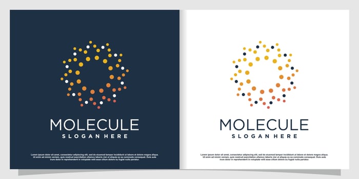 Molecule logo design with modern creative concept Premium Vector part 4