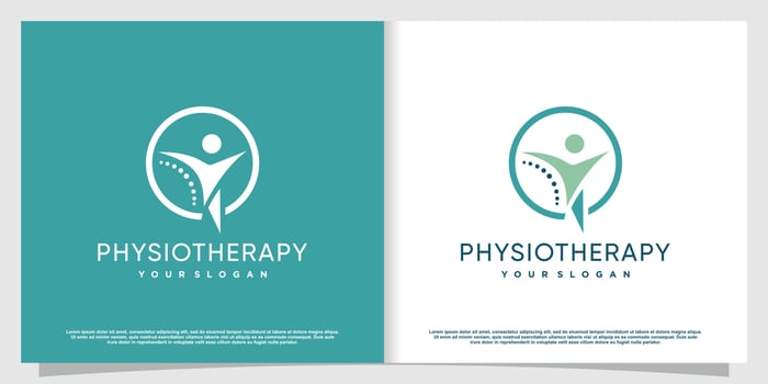 Chiropractic logo design for massage, theraphy, health and service Premium Vector part 2