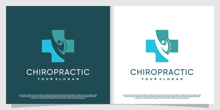Chiropractic logo design for massage, theraphy, health and service Premium Vector part 1