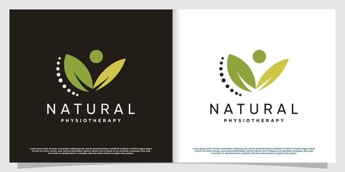 Chiropractic logo design for massage, theraphy, health and service Premium Vector part 6
