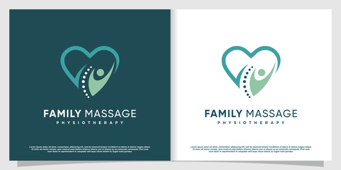 Chiropractic logo design for massage, theraphy, health and service Premium Vector part 4