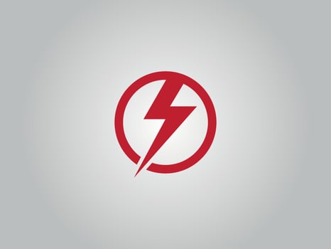 Electrical thunder logo. Thunder icon design free vector file.