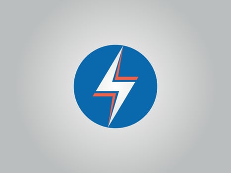 Electrical thunder logo. Thunder icon design free vector file.