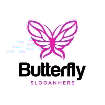 Butterfly logo. Butterfly concept. Editable butterfly element, can be used as logotype and icon. Vector illustration