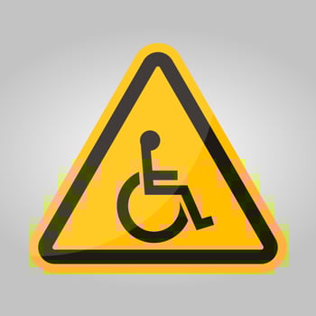 Accessible Parking Sign On White Background vector